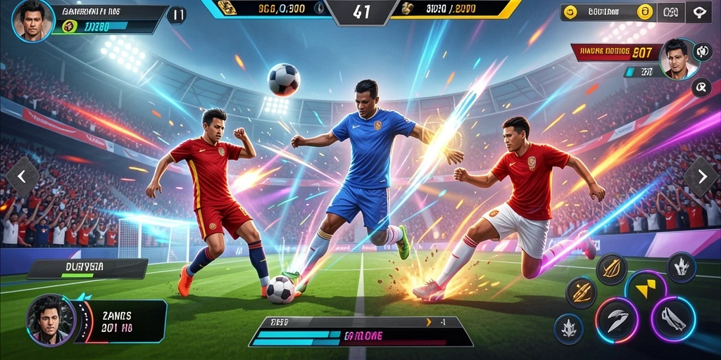 Momen seru saat bersaing di mode multiplayer dengan teman.