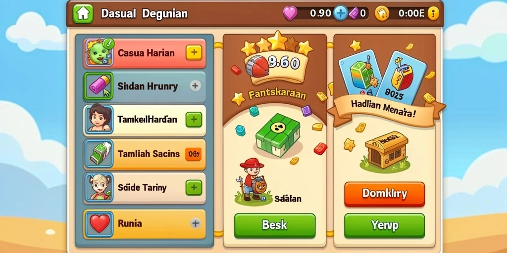 Misi yang seru dengan berbagai tantangan menarik.
